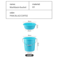 HKM-857939 Round PP Plastic Bucket with Lid for Bathroom and Washroom Use