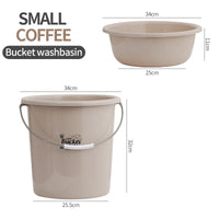 HKM-857939 Round PP Plastic Bucket with Lid for Bathroom and Washroom Use