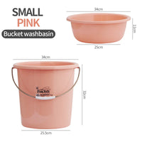 HKM-857939 Round PP Plastic Bucket with Lid for Bathroom and Washroom Use
