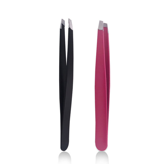 HKM-857939 Stainless Steel Eyebrow Trimming Clip Set in Black, Rose Red, and Silver Finishes
