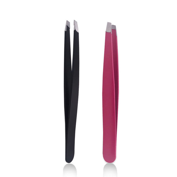 HKM-857939 Stainless Steel Eyebrow Trimming Clip Set in Black, Rose Red, and Silver Finishes