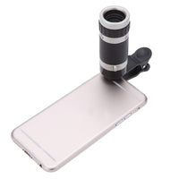 HKM-858067 8X Telescopic Lens for Phones with Clip & Cleaning Cloth - Magnifies Up to 240 Yards