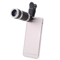 HKM-858067 8X Telescopic Lens for Phones with Clip & Cleaning Cloth - Magnifies Up to 240 Yards