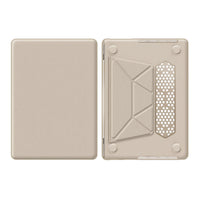 HKM-858067 Gold PU Kickstand Cover for MacBook Pro 14-inch (2021/2023) Models A2442, A2779, A2918, A2992
