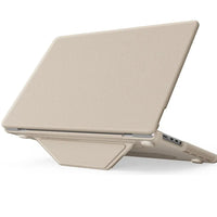 HKM-858067 Gold PU Kickstand Cover for MacBook Pro 14-inch (2021/2023) Models A2442, A2779, A2918, A2992