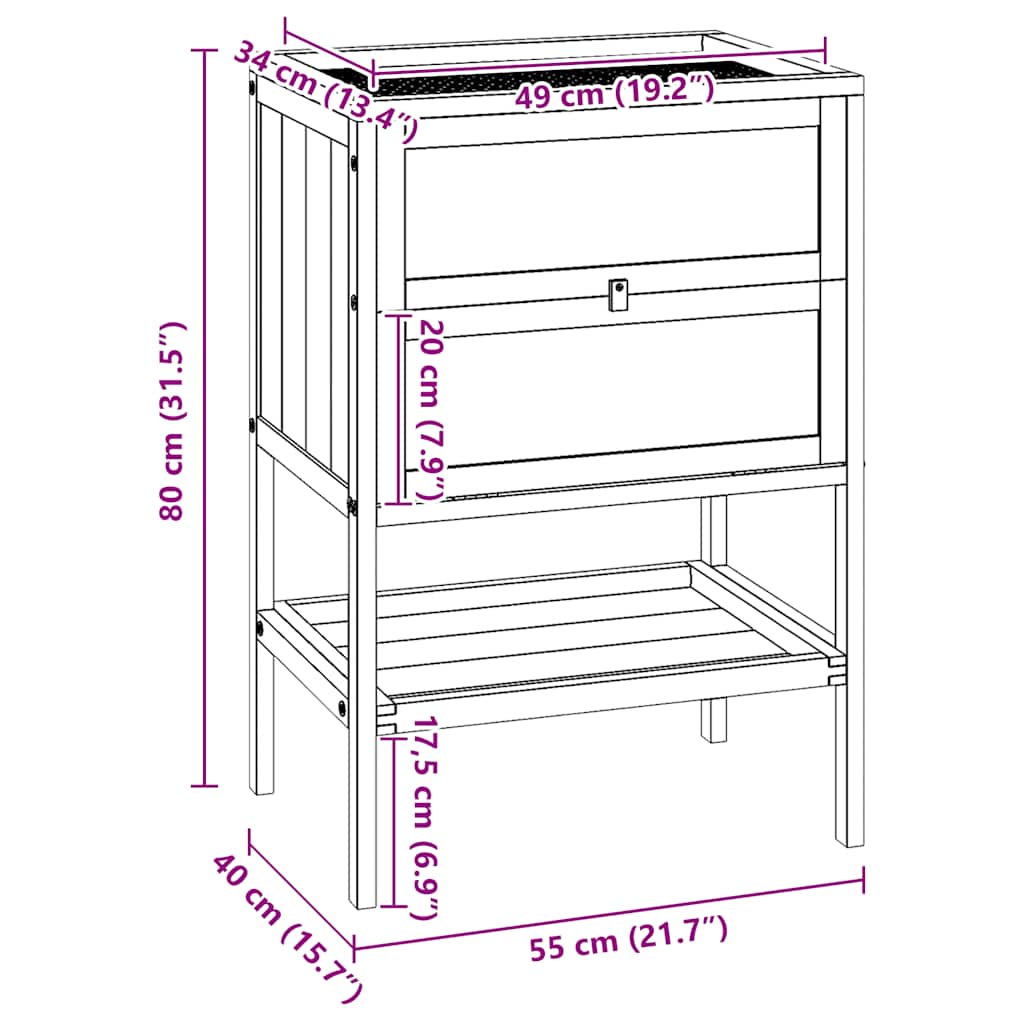 HKM-8582077 Wooden Hamster Cage with Accessories – Solid Fir Wood, Multi-Level Design, Spacious Habitats for Small Pets