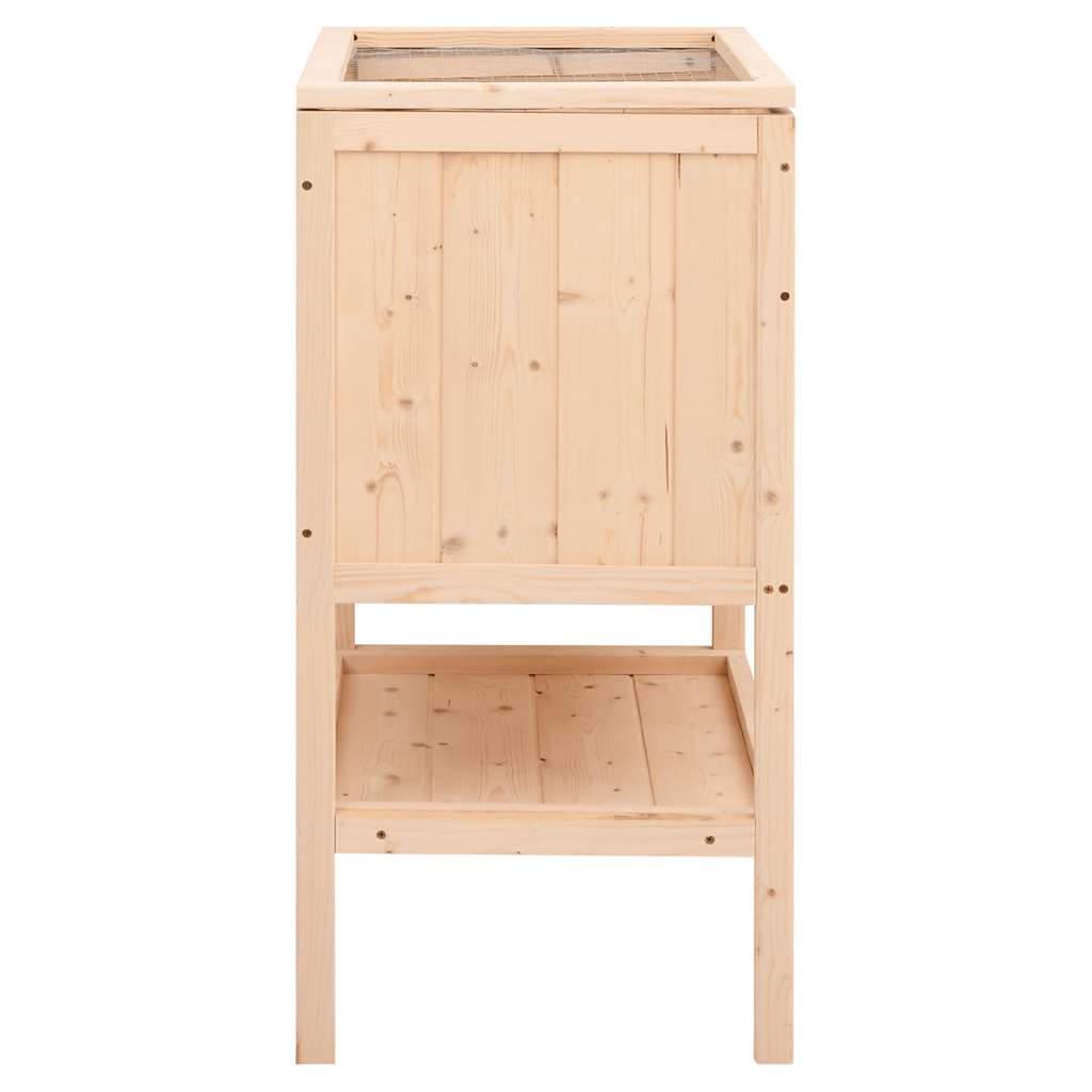 HKM-8582077 Wooden Hamster Cage with Accessories – Solid Fir Wood, Multi-Level Design, Spacious Habitats for Small Pets