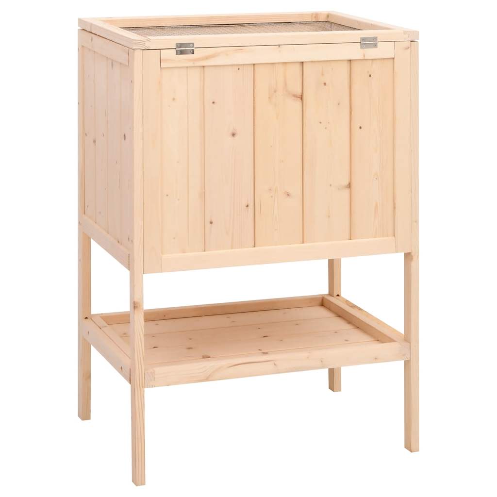 HKM-8582077 Wooden Hamster Cage with Accessories – Solid Fir Wood, Multi-Level Design, Spacious Habitats for Small Pets