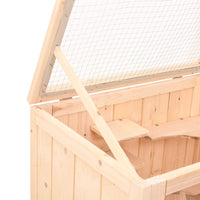 HKM-8582077 Wooden Hamster Cage with Accessories – Solid Fir Wood, Multi-Level Design, Spacious Habitats for Small Pets