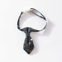 HKM-8582717 Fancy Adjustable Dog Collar for Small and Medium Dogs - Long Tie Design with Golden Star Decoration