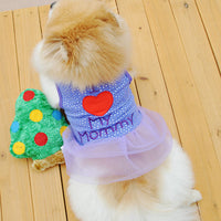 HKM-8582845 Cute Embroidered Cotton Skirt for Puppies