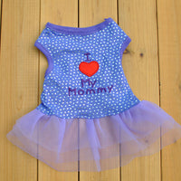 HKM-8582845 Cute Embroidered Cotton Skirt for Puppies