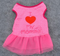 HKM-8582845 Cute Embroidered Cotton Skirt for Puppies