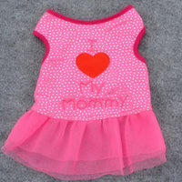HKM-8582845 Cute Embroidered Cotton Skirt for Puppies