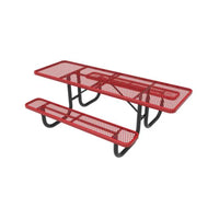 HKM-858387 Commercial Steel Picnic Table and Bench Set for Outdoor Dining and Events