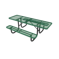 HKM-858387 Commercial Steel Picnic Table and Bench Set for Outdoor Dining and Events