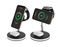 HKM-858387 Four-in-One Wireless Charger for Smartwatch and Smartphone - Fast Magnetic Alignment, 15W Compatible