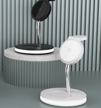 HKM-858387 Four-in-One Wireless Charger for Smartwatch and Smartphone - Fast Magnetic Alignment, 15W Compatible