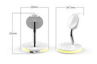HKM-858387 Four-in-One Wireless Charger for Smartwatch and Smartphone - Fast Magnetic Alignment, 15W Compatible