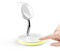 HKM-858387 Four-in-One Wireless Charger for Smartwatch and Smartphone - Fast Magnetic Alignment, 15W Compatible