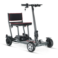 HKM-858387 Lightweight 4-Wheel Electric Mobility Scooter for Outdoor Travel, Foldable, 18KM Range, Brushless Motor, Waterproof