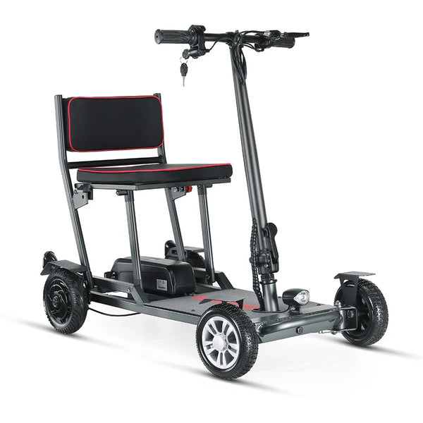 HKM-1858387 Foldable Mobility Scooter 250W Motor 24V 12Ah Battery 11.2 mi Range 5 mph Speed 242.5 lb Capacity, Bluetooth