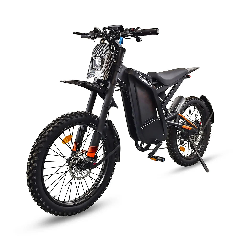 HKM-858451 2000W 48V Electric Mountain Bike with 30AH Lithium Battery, 14-inch Fat Tires, Hydraulic Disc Brakes, 7-Speed Gears
