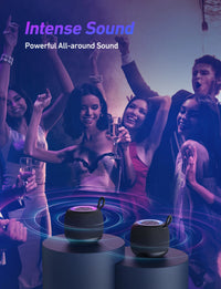 HKM-858515 Portable Bluetooth Speaker with RGB Lighting, Hi-Fi Sound, IPX6 Waterproof, Lightweight Design