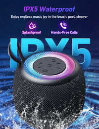 HKM-858515 Portable Bluetooth Speaker with RGB Lighting, Hi-Fi Sound, IPX6 Waterproof, Lightweight Design