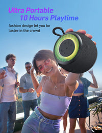 HKM-858515 Portable Bluetooth Speaker with RGB Lighting, Hi-Fi Sound, IPX6 Waterproof, Lightweight Design