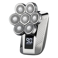 HKM-858579 5 in 1 Rechargeable Electric Rotary Head Shaver with Precision Trimmer and Waterproof Grooming Kit