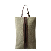 HKM-858579 Retro Canvas Paper Towel Cover with Detachable Bag for Car Seat Storage