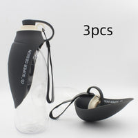 HKM-8586301 Portable Leak-Proof Pet Water Dispenser with Drinking Cup and Bowl - 580ml Capacity