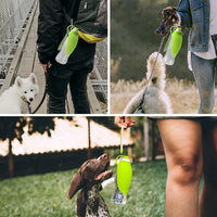 HKM-8586301 Portable Leak-Proof Pet Water Dispenser with Drinking Cup and Bowl - 580ml Capacity