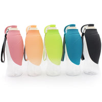 HKM-8586301 Portable Leak-Proof Pet Water Dispenser with Drinking Cup and Bowl - 580ml Capacity