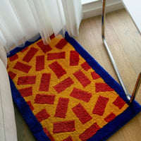 HKM-8587069 Dopamine Color Matching Square Carpet in Multiple Patterns and Colors