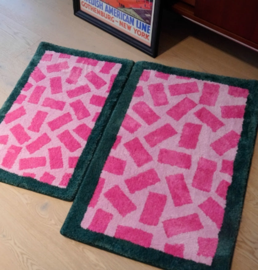 HKM-8587069 Dopamine Color Matching Square Carpet in Multiple Patterns and Colors
