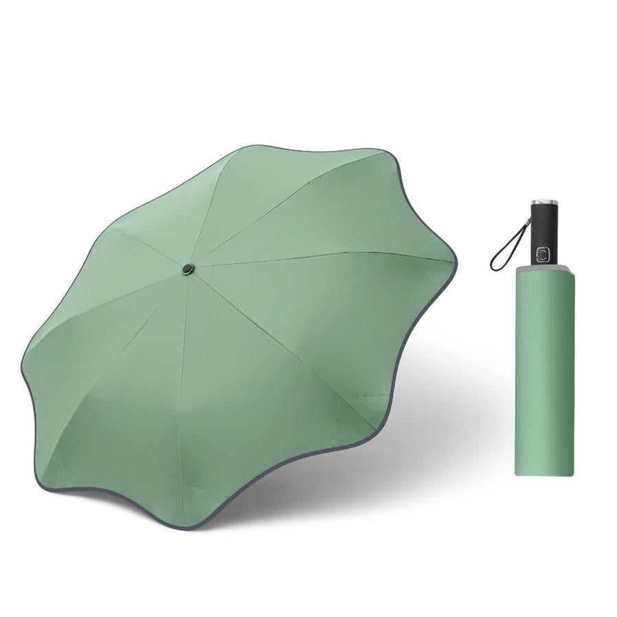 HKM-858707 Curved Automatic Luminous Transparent Umbrella for Stylish Rain Protection