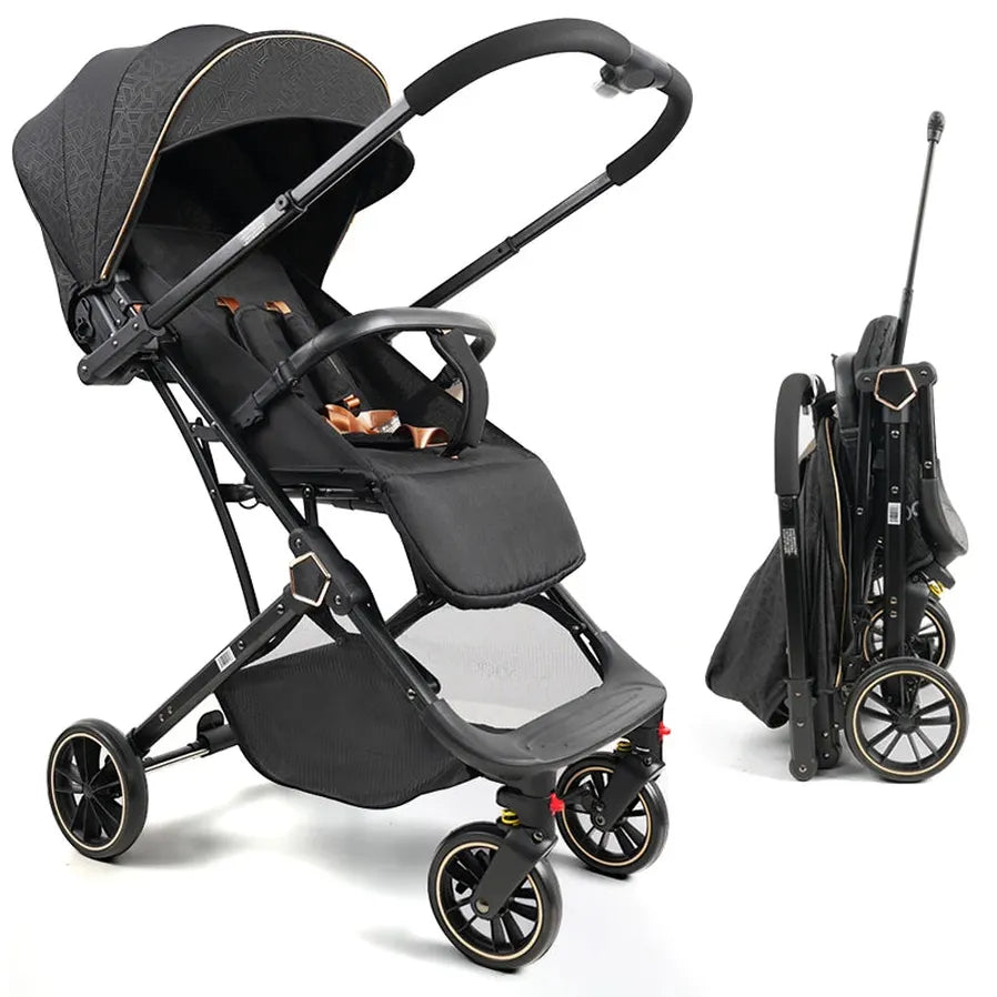 HKM-858707 Portable Folding Baby Stroller with 360-Degree Rotation for Newborns and Toddlers