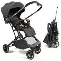 HKM-858707 Portable Folding Baby Stroller with 360-Degree Rotation for Newborns and Toddlers