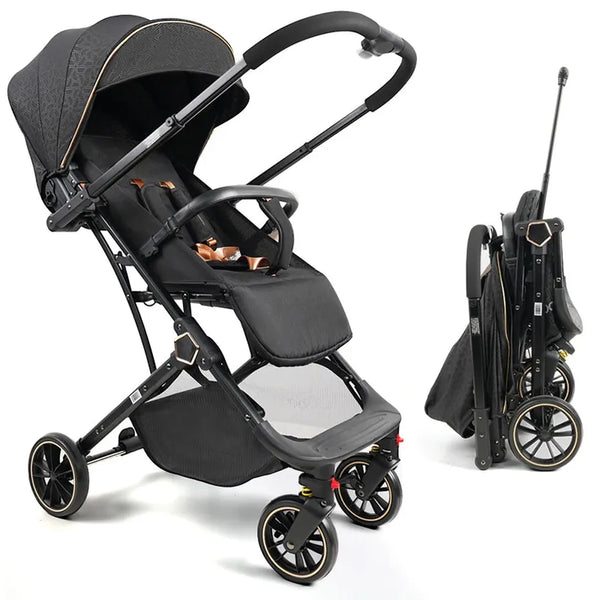 HKM-858707 Portable Folding Baby Stroller with 360-Degree Rotation for Newborns and Toddlers