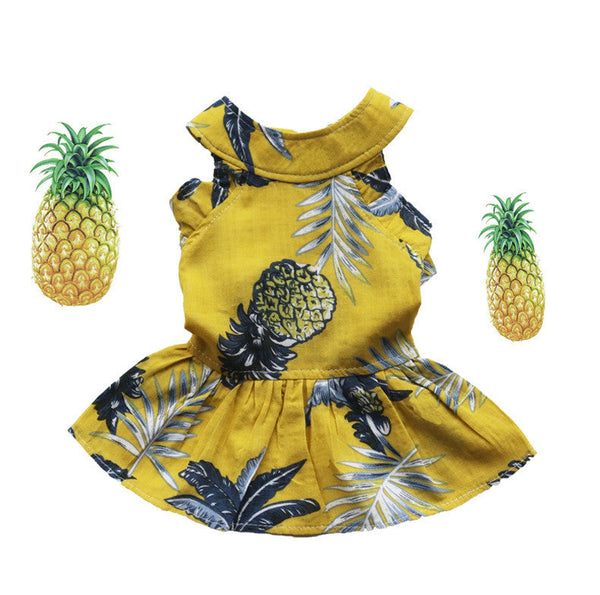 HKM-8587837 Cotton Princess Dress in White and Yellow - Hiromi Style Skirt with Sizes XS to XL