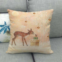 HKM-858899 Cozy American Country Style Linen Pillowcase with Grid Pattern
