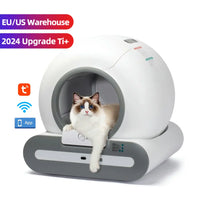 HKM-858963 Intelligent Automatic Self-Cleaning Cat Litter Box with 65L Capacity, Eco-friendly Round Design