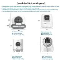 HKM-858963 Intelligent Automatic Self-Cleaning Cat Litter Box with 65L Capacity, Eco-friendly Round Design
