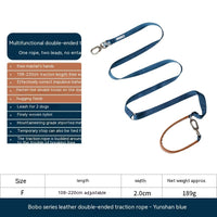 HKM-8590013 Durable Nylon Pet Traction Rope for Large Dogs - Available in Cardamom Red, Linen Green, Yunshan Blue (Length: 108-220cm, Width: 2.0cm)