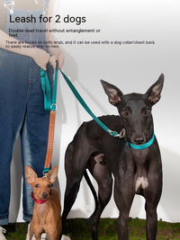 HKM-8590013 Durable Nylon Pet Traction Rope for Large Dogs - Available in Cardamom Red, Linen Green, Yunshan Blue (Length: 108-220cm, Width: 2.0cm)