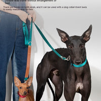 HKM-8590013 Durable Nylon Pet Traction Rope for Large Dogs - Available in Cardamom Red, Linen Green, Yunshan Blue (Length: 108-220cm, Width: 2.0cm)