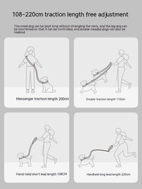 HKM-8590013 Durable Nylon Pet Traction Rope for Large Dogs - Available in Cardamom Red, Linen Green, Yunshan Blue (Length: 108-220cm, Width: 2.0cm)