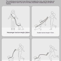 HKM-8590013 Durable Nylon Pet Traction Rope for Large Dogs - Available in Cardamom Red, Linen Green, Yunshan Blue (Length: 108-220cm, Width: 2.0cm)